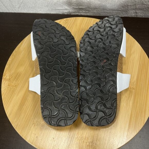 Birkenstock Birkis Sydney Womens Size 5 Blue White Striped Birko Flor Sandals - Picture 8 of 8
